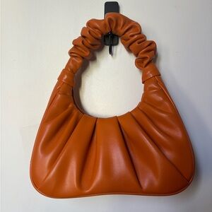Orange Ruched JW Pei Shoulder Bag